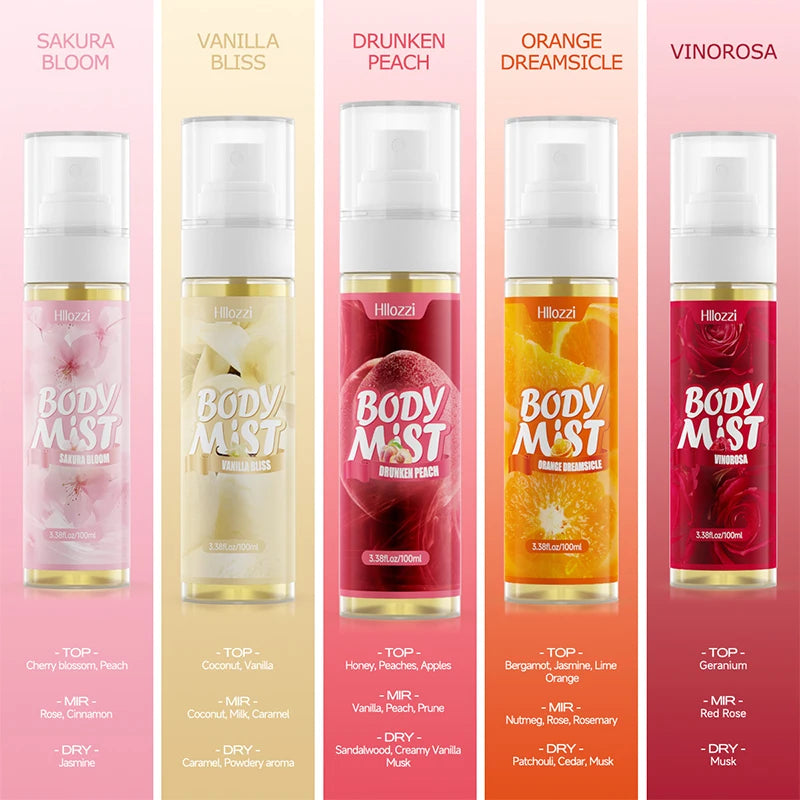 Super Vanilla Body Mist Body Spray 100ml Different Scents