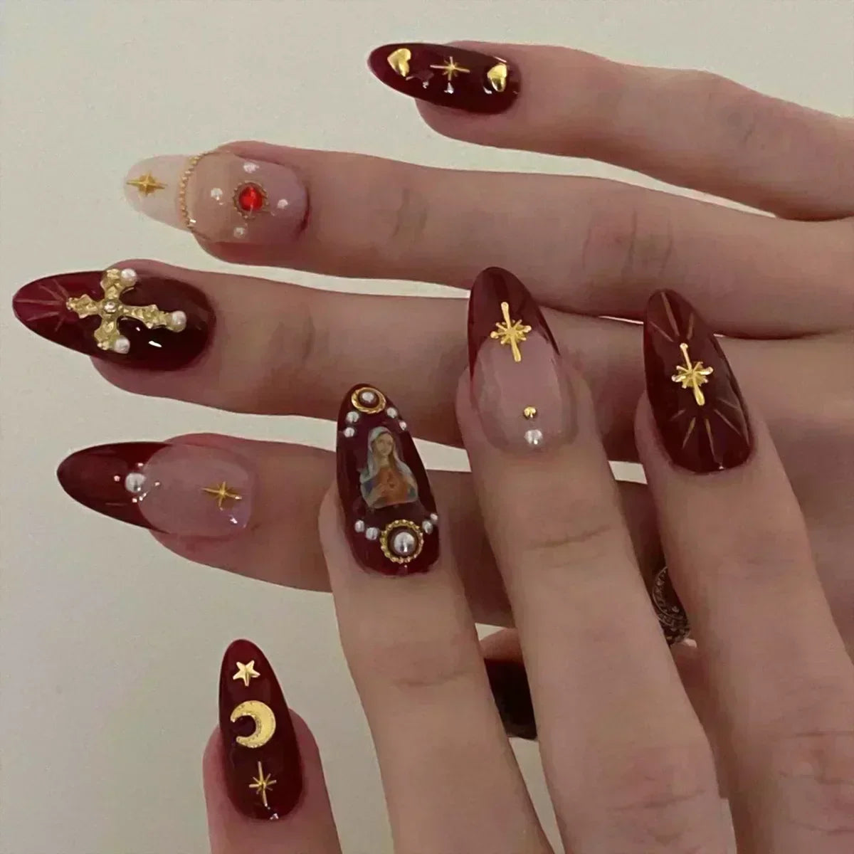 Butterfly Ballet with French Design Wearable False Nails