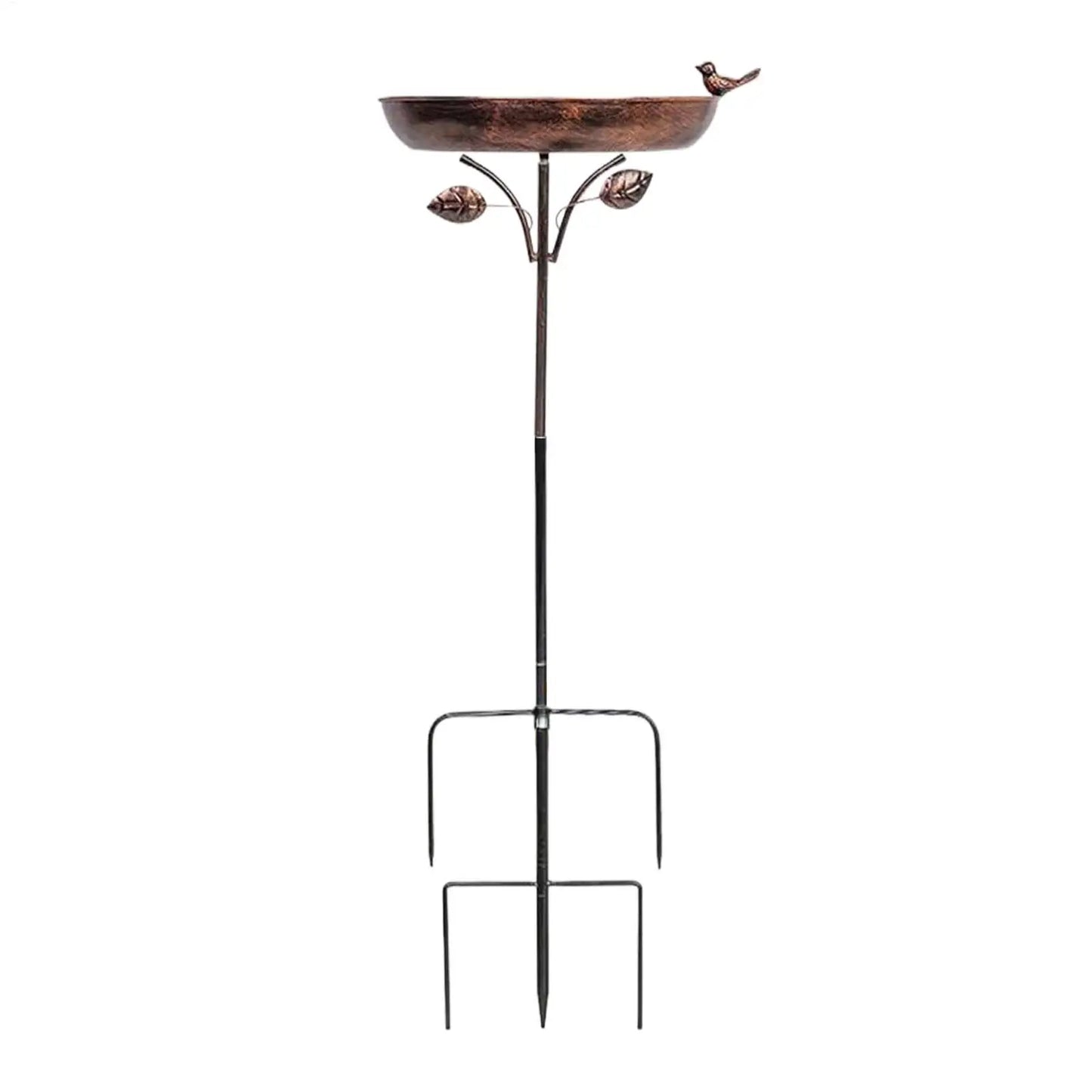Standing Bird Bath, Bird Bath for Outdoor Garden Metal Bird Basin