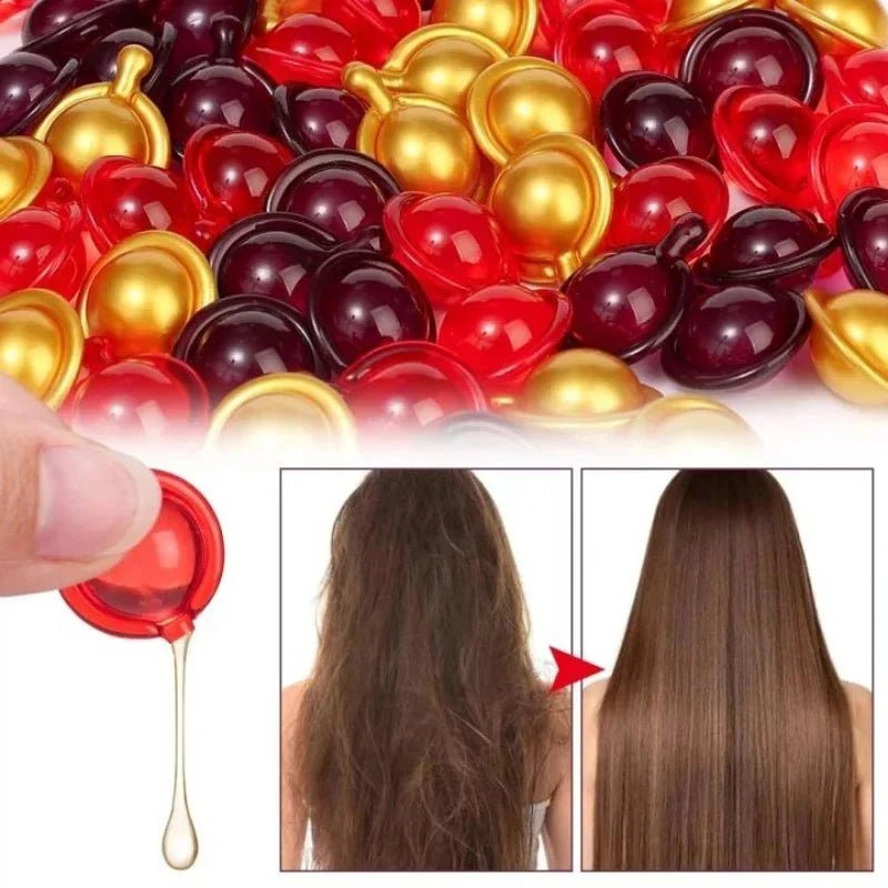 Hair Vitamin Capsule Keratin Oil Fast Restore Soft Smooth Shiny Hair Care