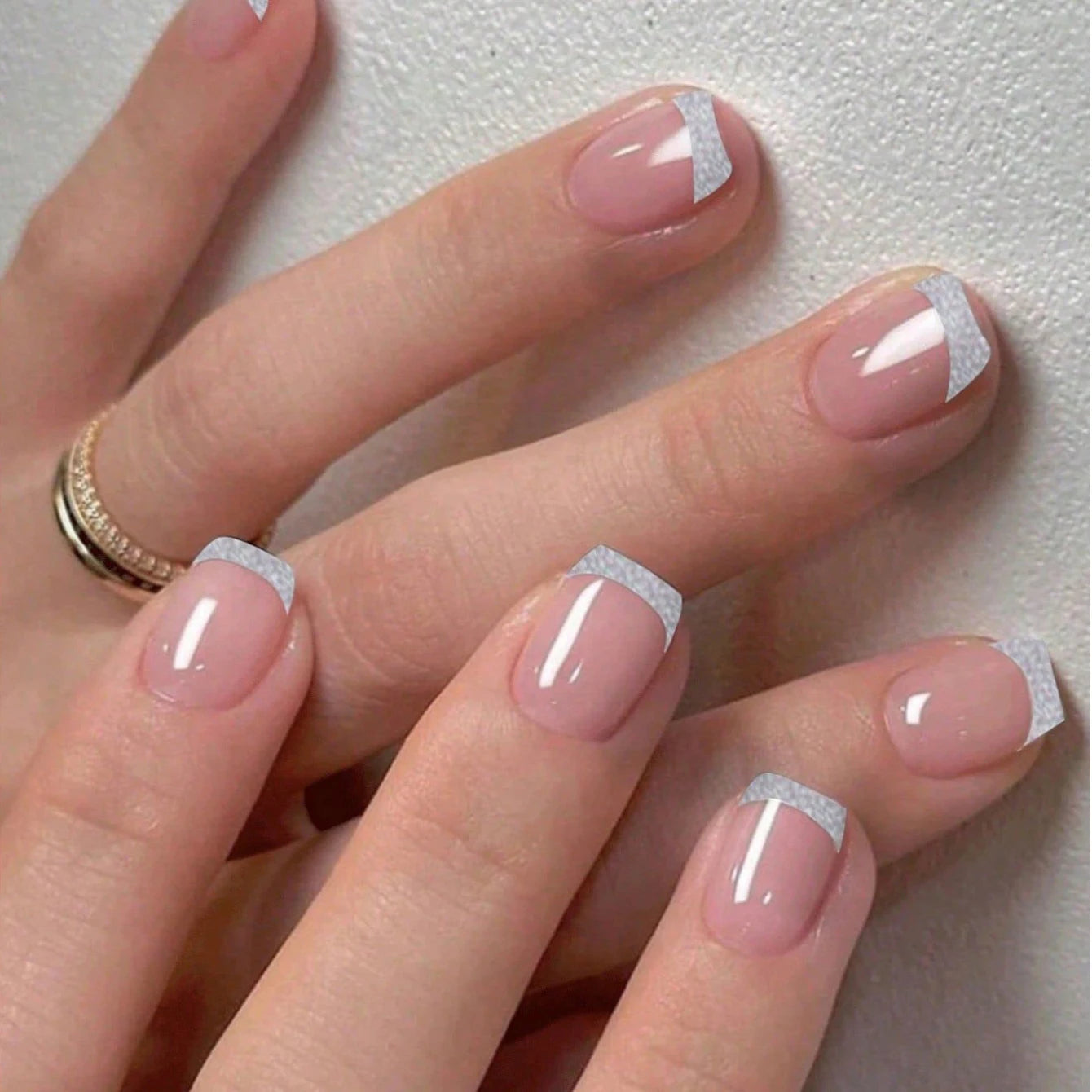 24pcs/set short square false nails for women