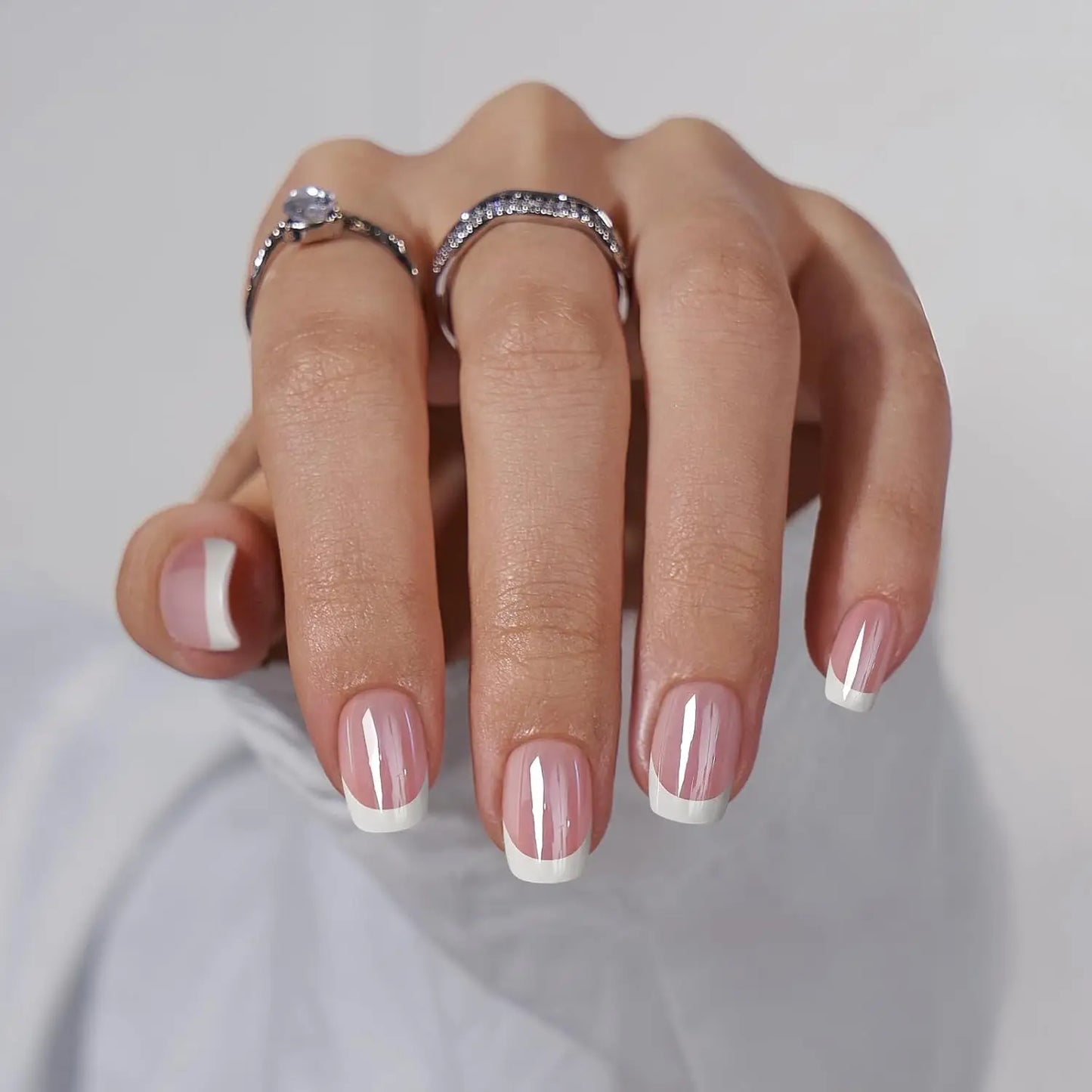 24pcs/set short square false nails for women
