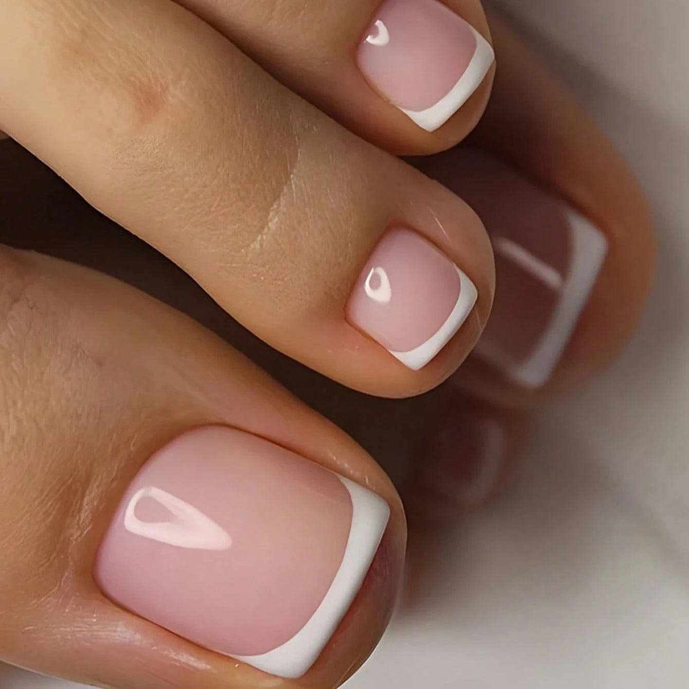 24pcs/set short square false nails for women