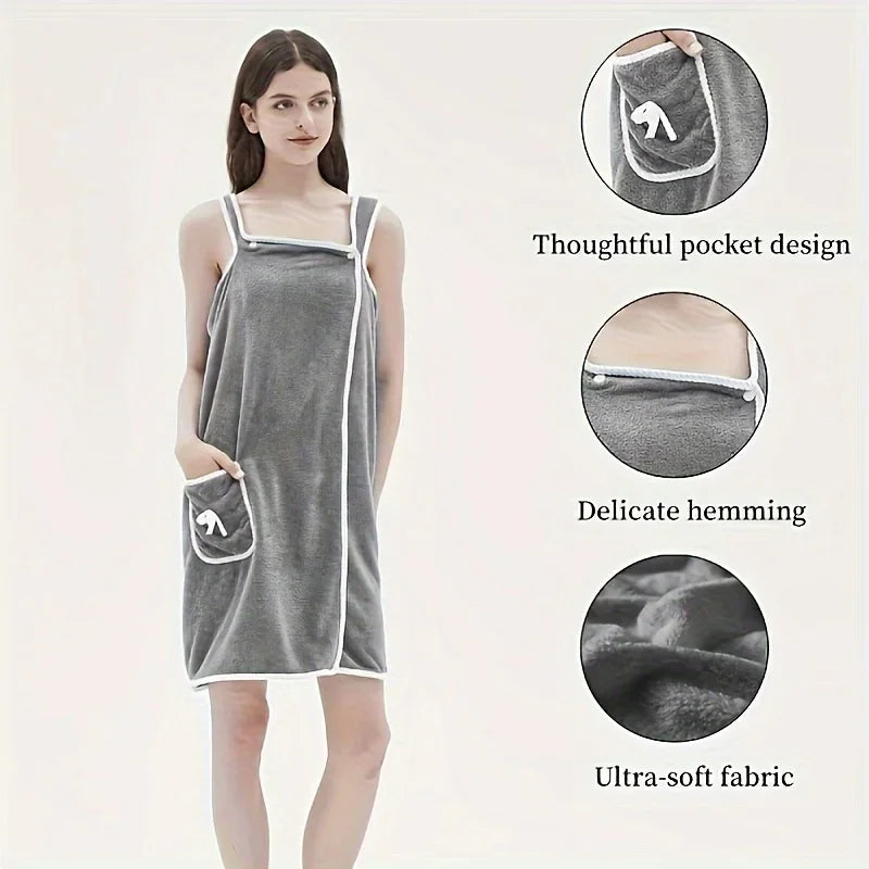 Bath Towel Household Women Wearable Wrap