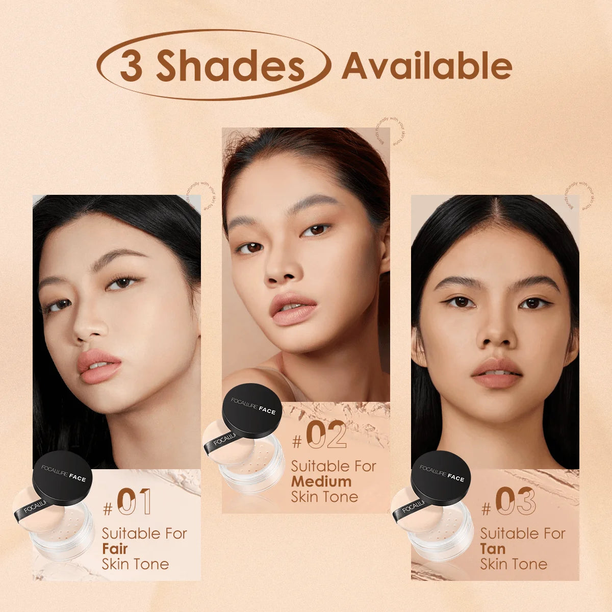 FOCALLURE 9 Colors Face Makeup Brighten Oil Control