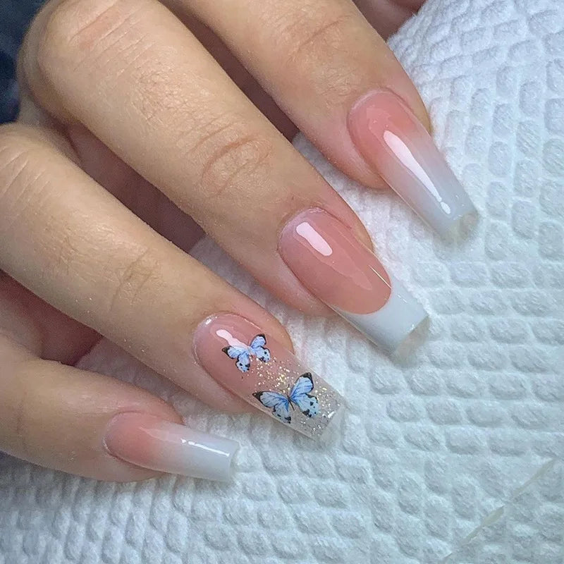 Fashion Colorful Butterfly False Nail