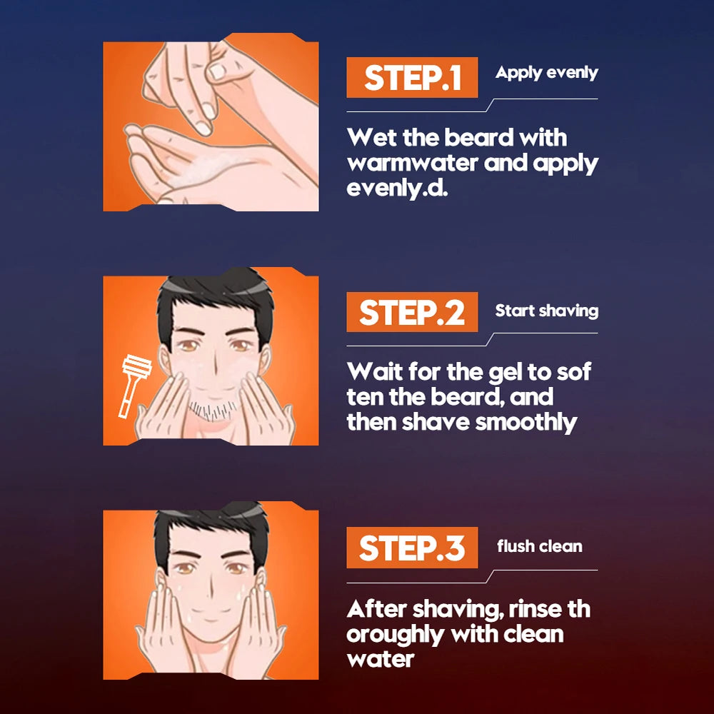 2PCS Men's Shaving Gel Non