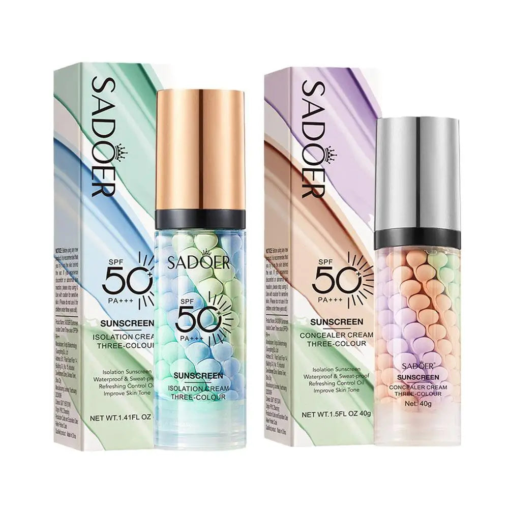 Face Makeup Primer Tri-color Cream Contour