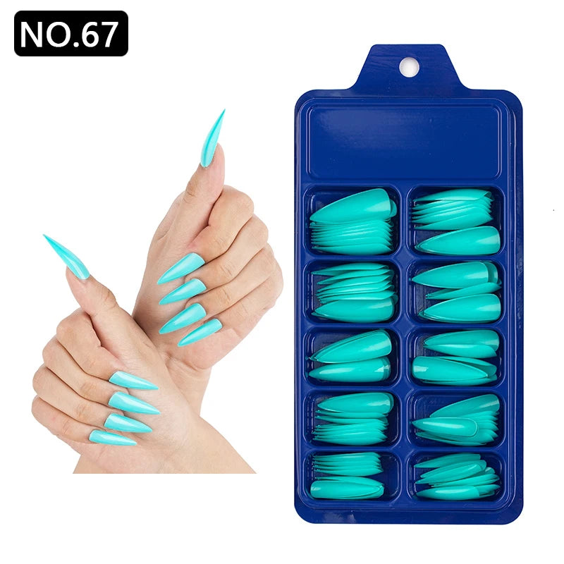 100pcs/box Acrylic Artificial False Nail
