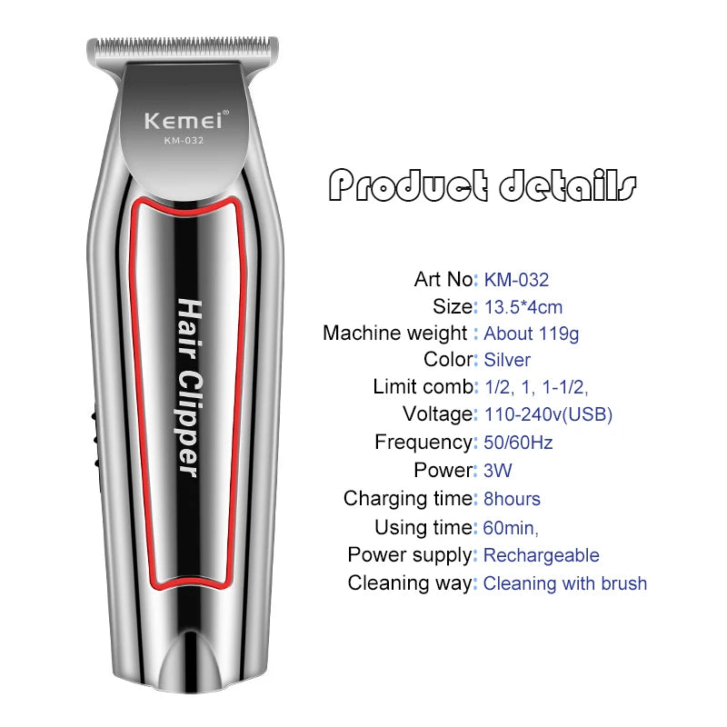Kemei Electric Hair and Beard Trimmer For Men