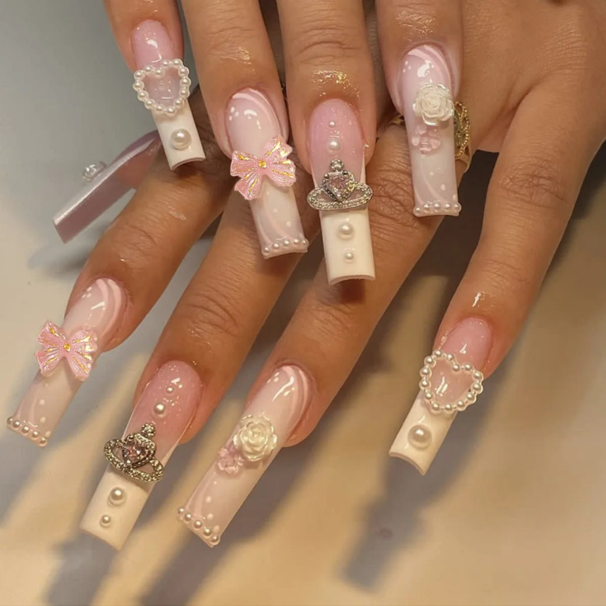 24Pcs Artificial Finger Nails