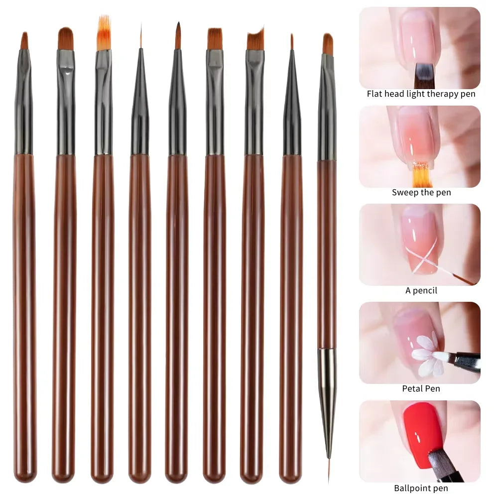 LINMANDA Nail Art Design Pen Painting Tools with Nail Extension