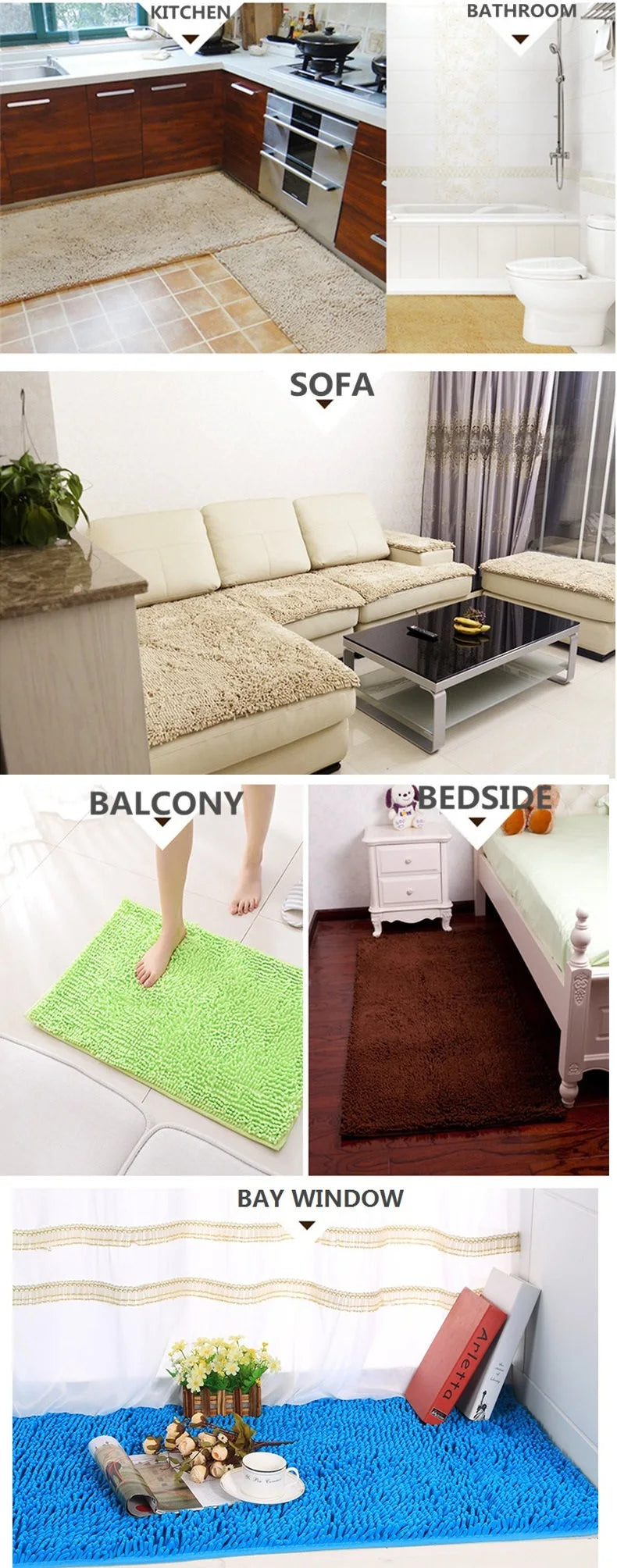 Bath Mat Cheap Thicken Memory Carpet Rugs