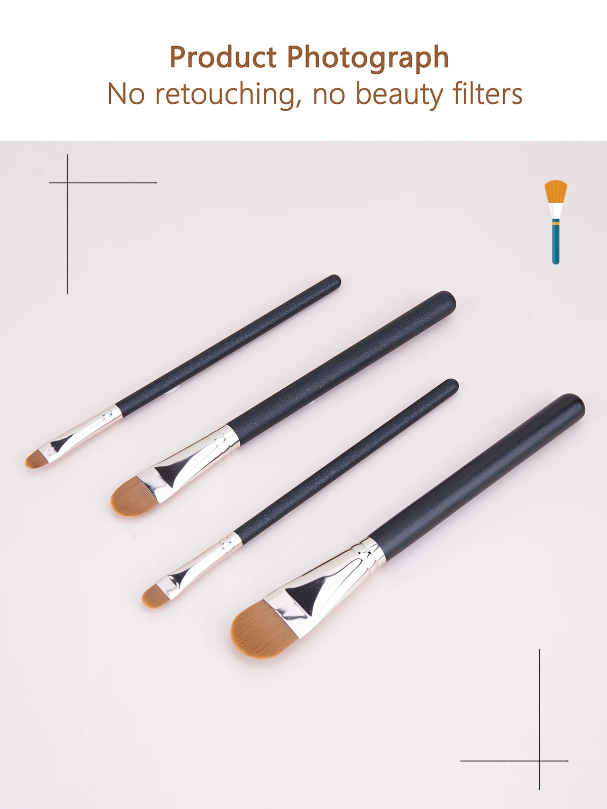4 Types Sizes Upgraded Ultra-thin Foundation Concealer Makeup Brush