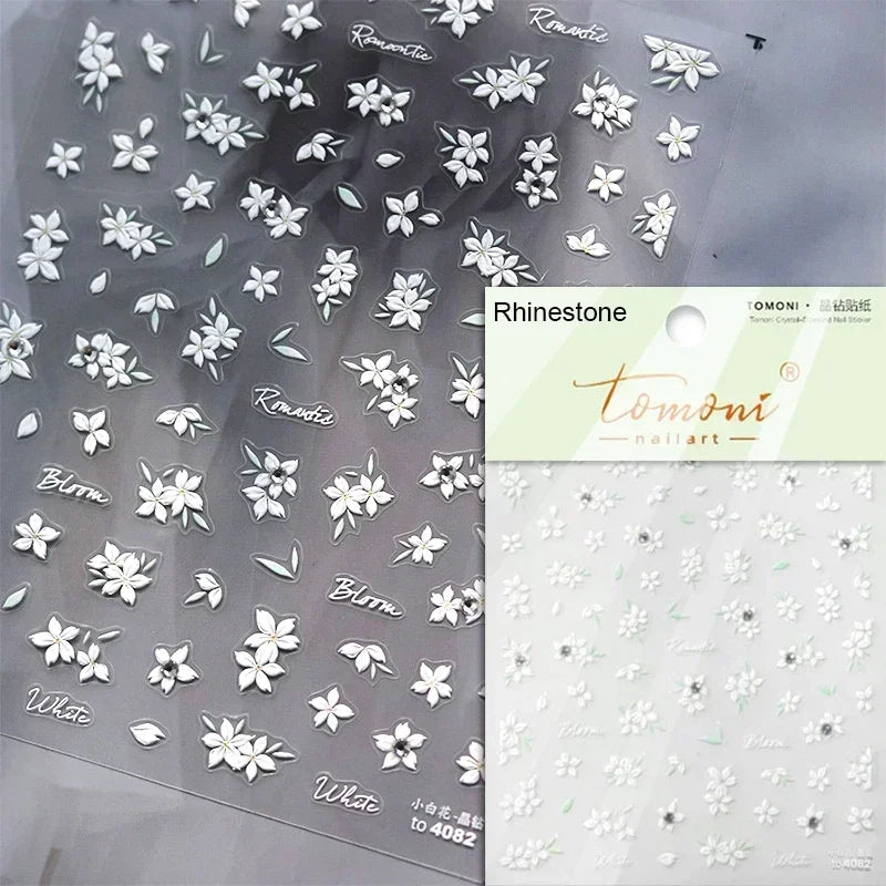 1piece high quality 5D glass fragment nail sticker