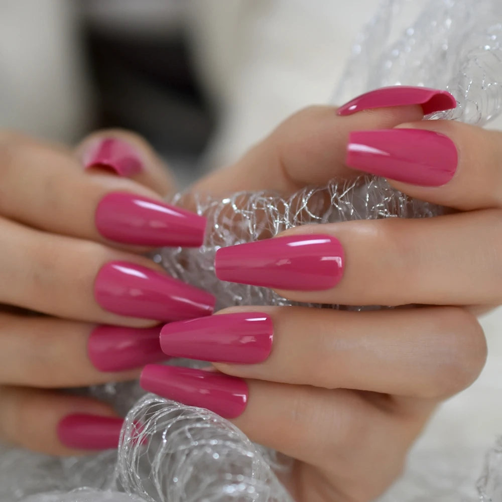 Ballet glossy finishes solid color presson nails