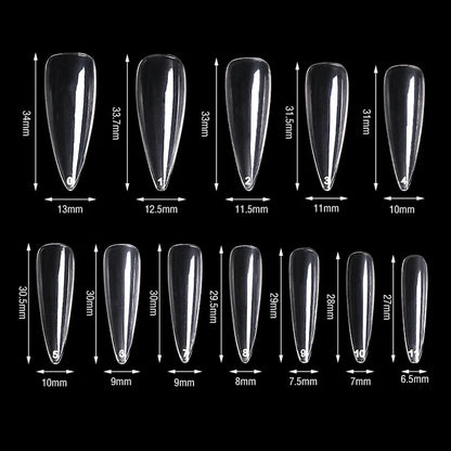Extra Long Almond Shape Acrylic False Nails
