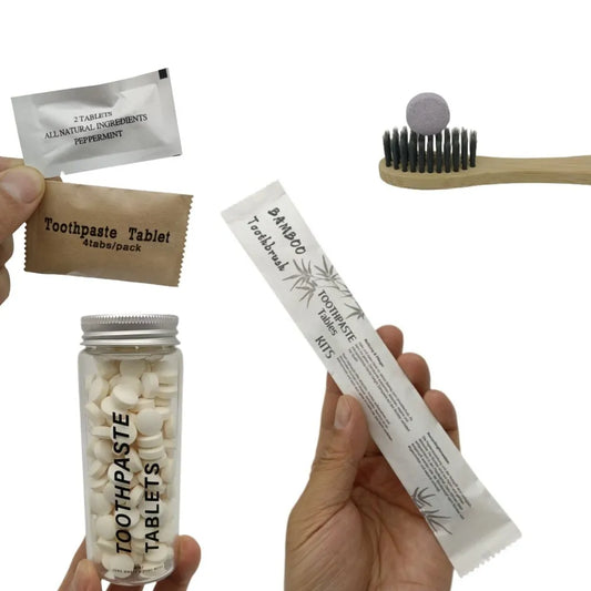 Organic Bamboo Charcoal Teeth Whitening Tooth Paste Tablets