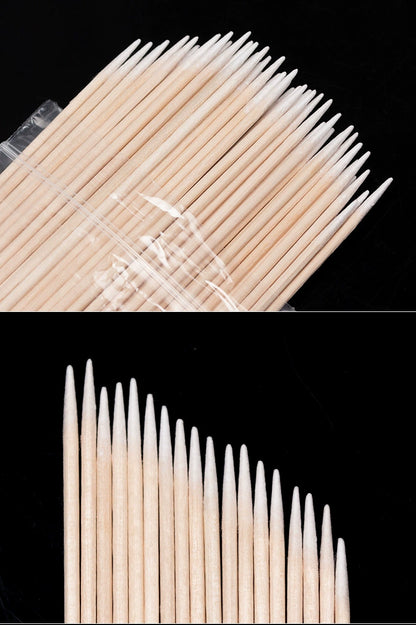Nails Wood Cotton Swab Clean Sticks Bud