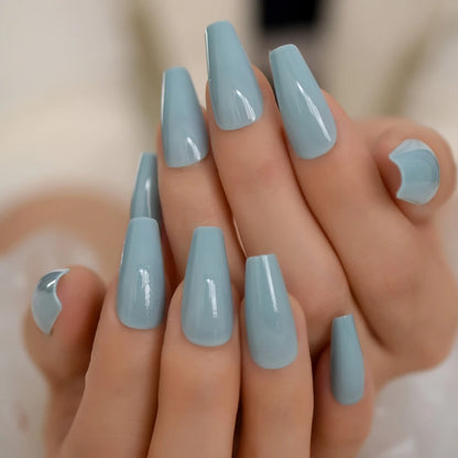 Ballet glossy finishes solid color presson nails