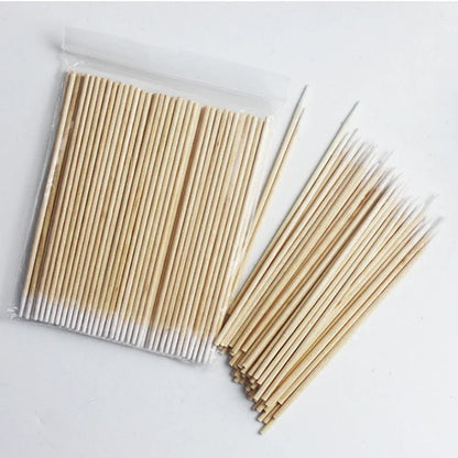 Nails Wood Cotton Swab Clean Sticks Bud