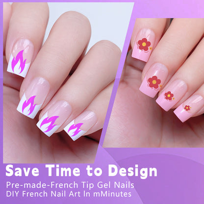 120pcs/box Acrylic French False Nails