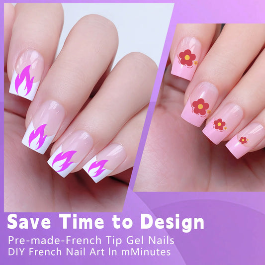 120pcs/box Acrylic French False Nails
