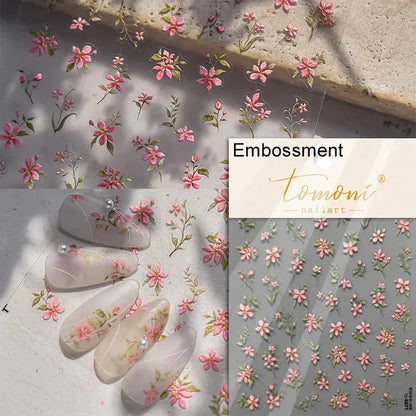 1piece high quality 5D glass fragment nail sticker