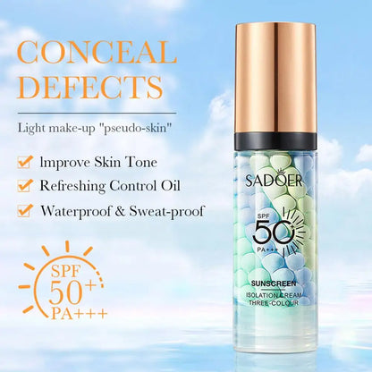Face Makeup Primer Tri-color Cream Contour