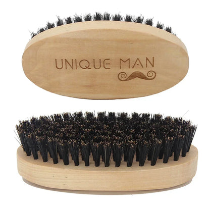 Wooden Hair Beard Brush For Men