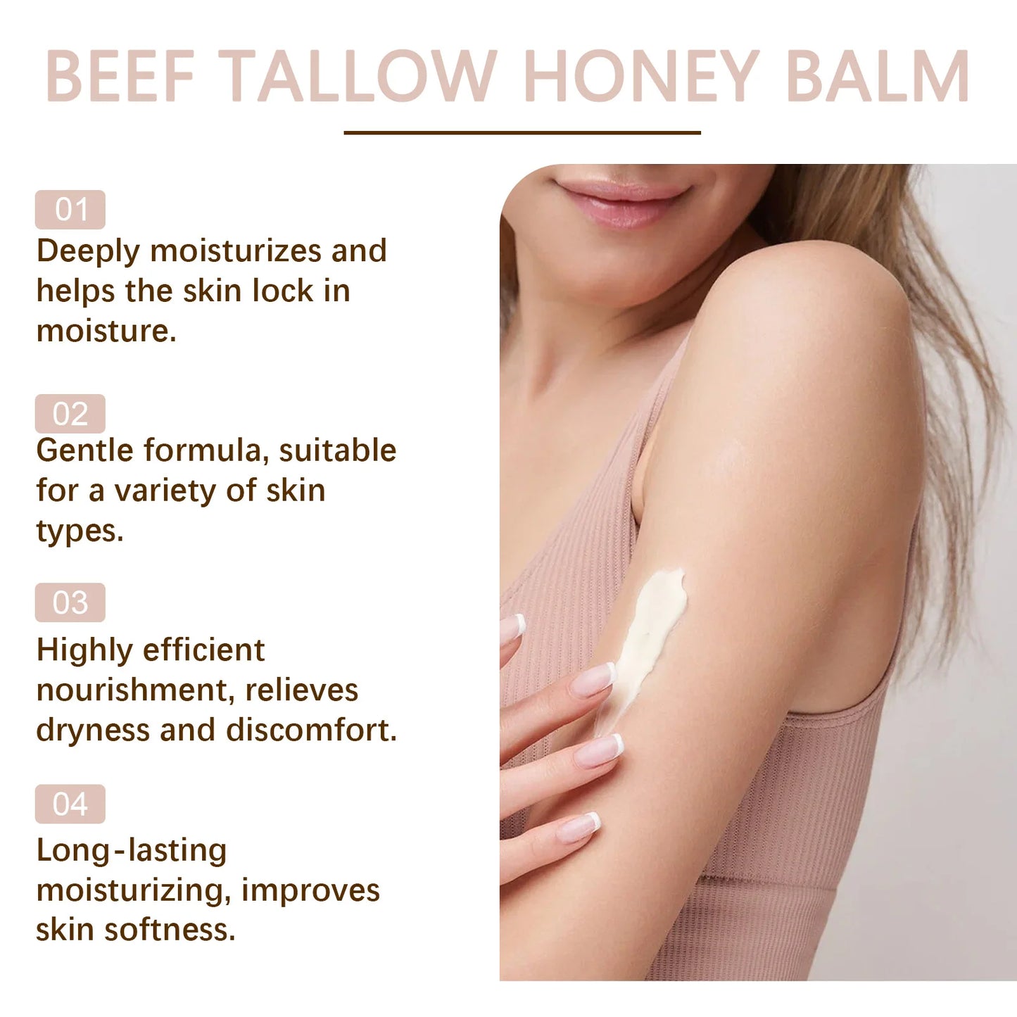 Organic Beef Tallow Honey Face Cream