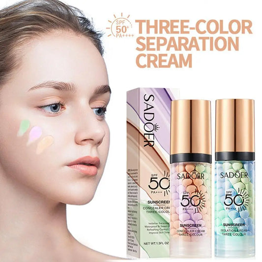 Face Makeup Primer Tri-color Cream Contour