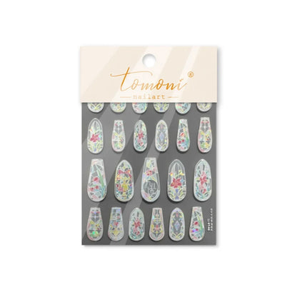 1piece high quality 5D glass fragment nail sticker
