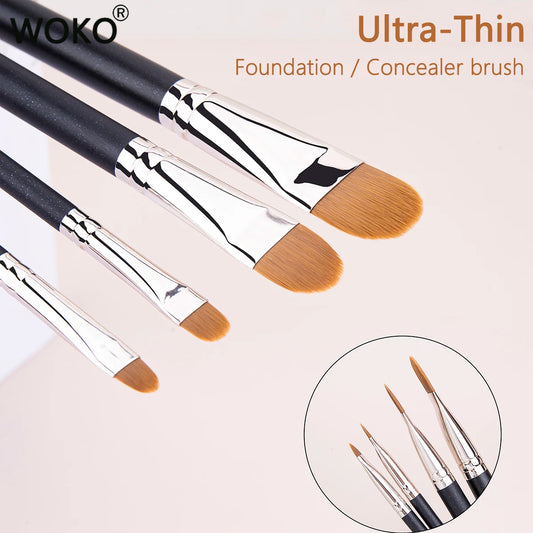 4 Types Sizes Upgraded Ultra-thin Foundation Concealer Makeup Brush