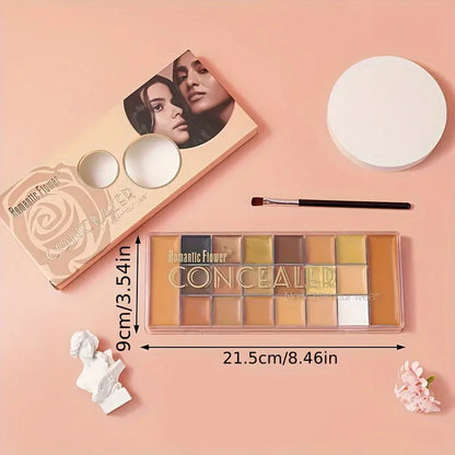 20-Color Concealer Palette with Small Brush