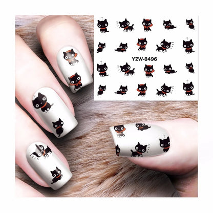 1 Sheet 12 Types Designs DIY Transfer Nails