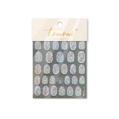 1piece high quality 5D glass fragment nail sticker