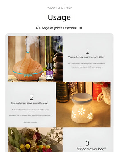 18 Flavors Essential Oils for Aroma Diffuser