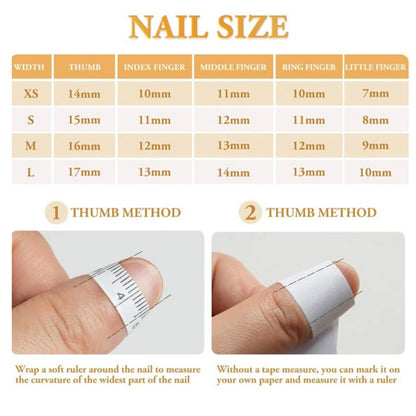 3D French Green Reusable Press On Nails