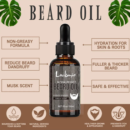 LOCKMIO 4pcs/set Beard Oil