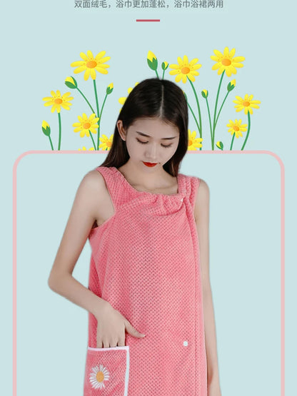 Bath Towel Household Women Wearable Wrap