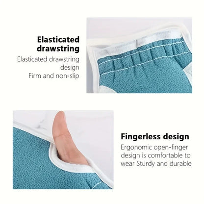 Bath towel shower three piece set, thickened mud cleaning bath ball combination set, pull back strip long back towel