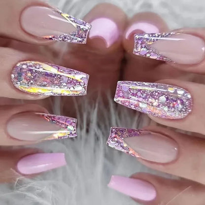 Fashion Colorful Butterfly False Nail