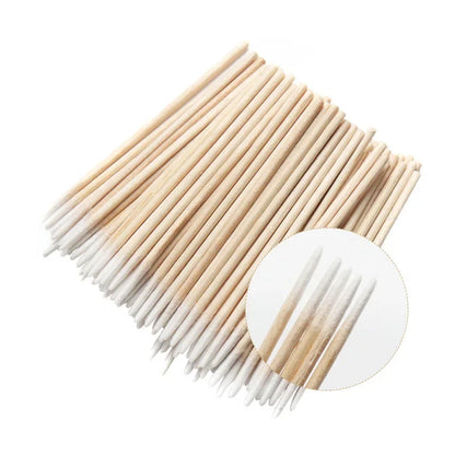 Nails Wood Cotton Swab Clean Sticks Bud