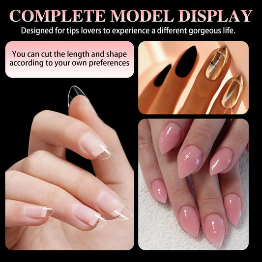 Ultra Short French Press On Acrylic Nails