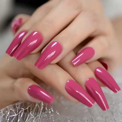 Ballet glossy finishes solid color presson nails