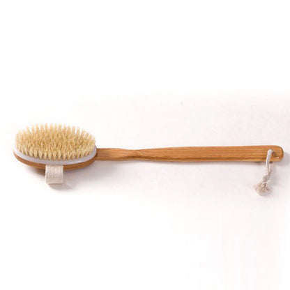 Natural Bath Brush with Long Wooden Handle