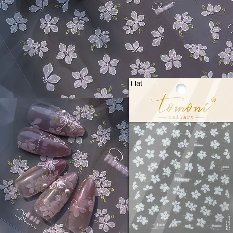 1piece high quality 5D glass fragment nail sticker