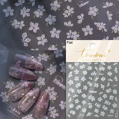 1piece high quality 5D glass fragment nail sticker