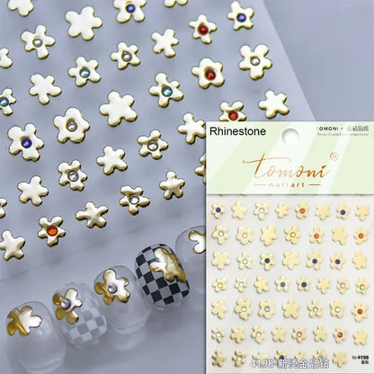 1piece high quality 5D glass fragment nail sticker